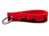 QUALITÄT. Handmade in Berlin Kreuzberg. Hochwertiger Woll-Filz aus deutscher Produktion in vielen bunten Farben . 14 cm x 3 cm, abnehmbaren Schlüsselring. Skyline-Druck mit lösemittelfreier Farbe
