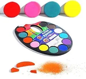 FOKRIM Water Color + Artist Paint Brush (Set of 2) Birthday Return Gift for Kids of All Age Group (Multi-color)