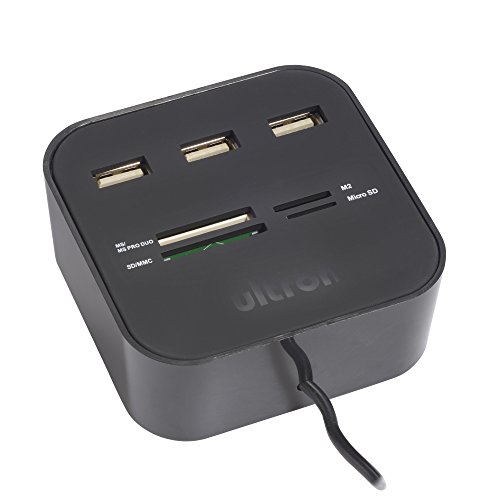 ULTRON UHC-300 3-Port USB 2.0 Hub und Kartenlesegeraet
