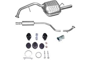 POLMOSTROW Auspuff ENDSCHALLDÄMPFER Mittelschalldämpfer + Montagezubehör für im Artikelbeschreibung angegebene Modell