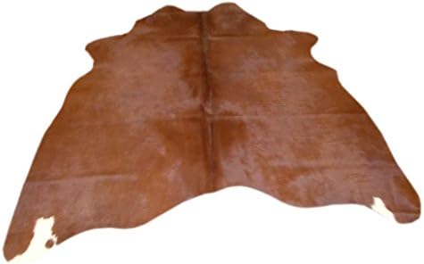 Cowhide Rug - Small Brown Pattern - Approx 140 cm x 150 cm - Natural Luxury Designer Hide by Narbonne Leather Co - X19