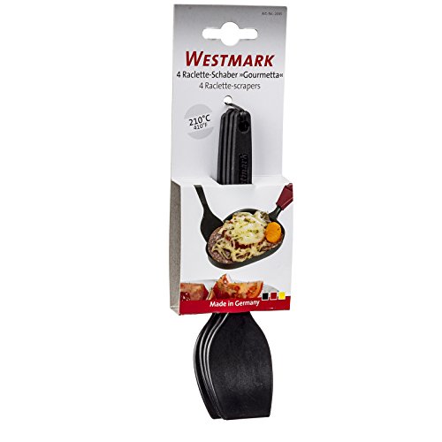 Westmark 4 Raclette-Schaber/Mini-Pfannenwender, Kunststoff, Länge: 16,6 cm, Gourmetta, Schwarz, 20652270 - 3