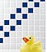 Produktbild 10 tapis de pièce tuiles bleues autocollant 20x25cm