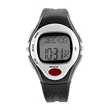Verschiedene Farben Pulse Pulsmesser Kalorien Zähler Fitness Watch Digital Armbanduhren Kalender Anzeige Zeit Stoppuhr Alarm - Weiß
