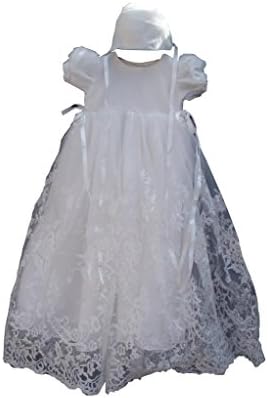 Jessidress Baby Christening Dress Baby dress Flower girl dress Wedding Dress Model Mina OneSize 0-12 month