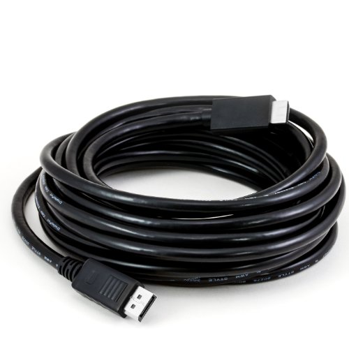 5m Full HD Premium Displayport (DP) auf HDMI Kabel High Speed inkl. Audio-Übertragung | 1080p | Displayport (Stecker M) zu HDMI (Stecker A) | zertifiziert | Apple und PC - 3