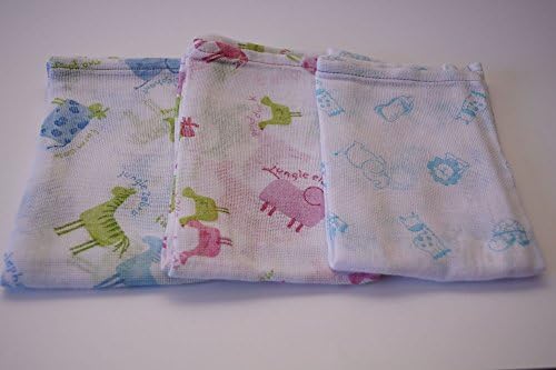 Double printed muslin made of organic Egypt cotton (3 units pack)