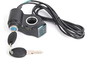 Keenso Display della Tensione della Bici elettrica e 2 Tasti, Display della Tensione della Batteria Digitale per acceleratore a Pollice della Bici elettrica Interruttore con Chiave