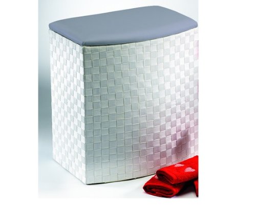 Wäschekorb aus Nylon Farbe weiß (Sitzhocker)klein