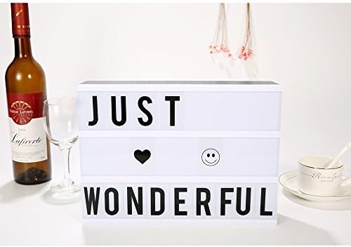 A4 size vintage cinematic style lightbox with letter lighting up your life for wedding Venue decoration party shop gift