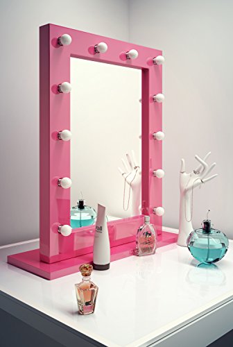 Rosa Hollywood Theater-Garderobe LED-Schminkspiegel k153WW - 3