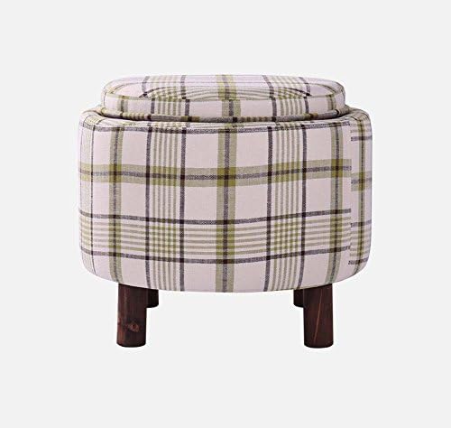 HJHY® Sofa stool Solid wood Storage stool Cloth art Simple American Sitting pier Multifunction Tea table stool Storage stool sofa Shoe bench Bed stool correct sitting posture (Color : #2)