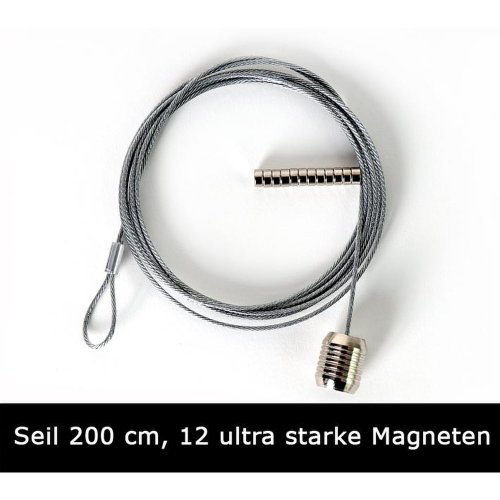 HAB & GUT (MC001) Fotoseil Bilderseil Magnetseil Set 200cm 12 x starke Magnete - 3