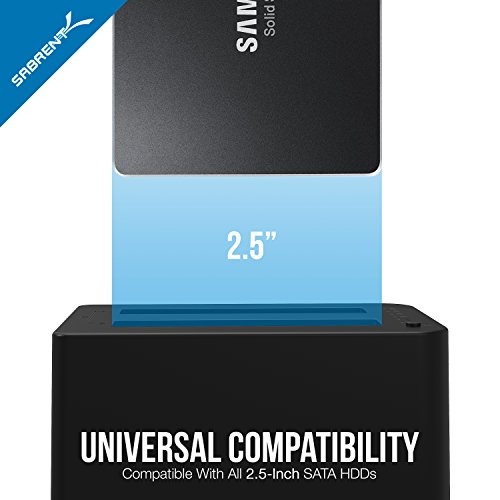 Sabrent USB 3.0 zu SSD / 2.5″ SATA Dual Bay Festplatten Docking Station für SSD / 2.5″ HDD mit Festplatten -Kopierer / Kloner Funktion [unterstützt UASP, Unterstützt – 6 TB+] (DS-2SSD) - 5
