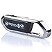 Produktbild meZmory Karabiner USB Stick 8GB Schwarz - Extrem Robust, Clip-Funktion, Wasserdicht - Ideal für Outdoor Aktivitäten & Schlüssel-Anhänger - Haltbarer Speicherstick USB 2.0 Flash Drive