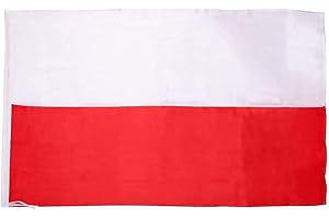 CARALL Flaga Polski, Polska Flaga Narodowa, Rozmiar 145 x 90 cm, tkanina poliestrowa ze szlufką na pręt (Polska)
