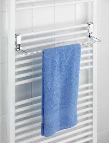 WENKO 20401100 Handtuchstange für Handtuchheizkörper Smart, Stahl, 49 x 9.5 x 11.5 cm, Chrom - 3
