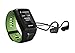 Tom Tom Runner 3 GPS Running Watch with Music and Bluetooth Headphones - Large Strap, Black/Green