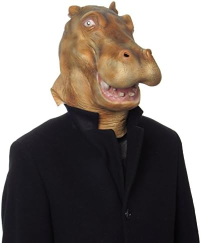 Animal Mask Latex Hippo Animal Kingdom Adults Full Head Complete Fancy Dress Party Mask Large Mouth Halloween