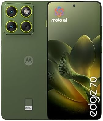 Motorola edge 70 con Moto AI (12/512GB, Tripla fotocamera da 50MP+flicker sensor, selfie 50MP, 4800mAh Silicon-Carbon, Display 6.67" Super HD 120Hz, Android 16), PANTONE Bronze Green
