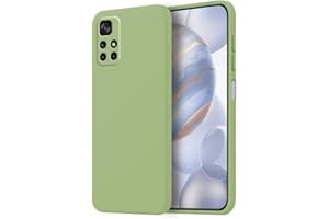 HONLEN Funda Compatible para Poco M4 Pro 5G / Redmi Note 11S 5G Case, (6.6" Inches) Líquida TPU Silicona Cover con Anti-Rasguño, Cáscara Suave Cubierta Verde Matcha