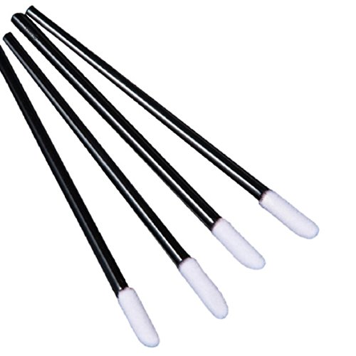 Amison 50pcs Disposable MakeUp Lip Brush Lipstick Gloss Wands Applicator Make Up Tool (Black)