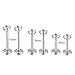 Hosaire 2PCS x 8mm Stainless Steel Inlaid Piercing Cubic Zirconia Lip Rings