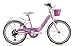 Produktbild Fahrrad Cicli Cinzia Candy Mädchen, Stahlrahmen, 6-Gang, 20 Zoll, Größe 28 (Pearl Pink, 20 Zoll)