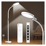 Trayvespace Sad Lamp, Round Floor Sun Lamp Therapy Light，3-in-1 Sad Light Therapy Lamp With Remote & Touch Control & Adjustable Gooseneck For Reading/office/home