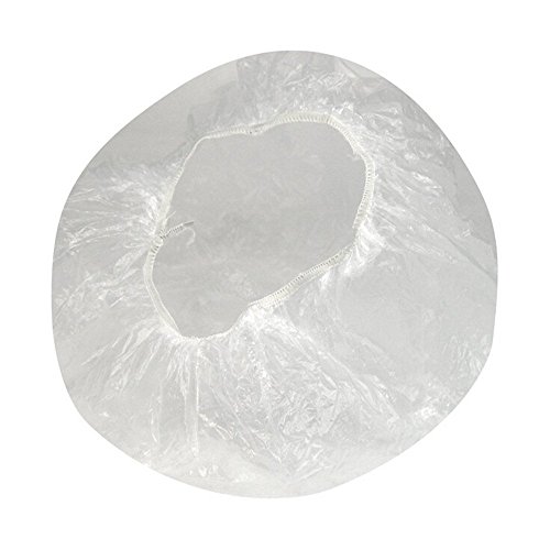 SODIAL(R) 40pcs Disposable one-off Clear Spa Hair Salon Home Shower Bathing Elastic Caps