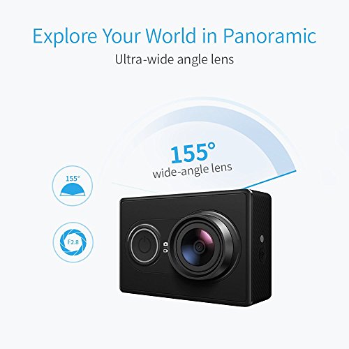 YI 2K Action Kamera Actioncam mit WiFi BT4.0 16MP Sensor aus Sony Ambarella A7LS 2KP30 1080p60 Auflösung, Schwarz - 3