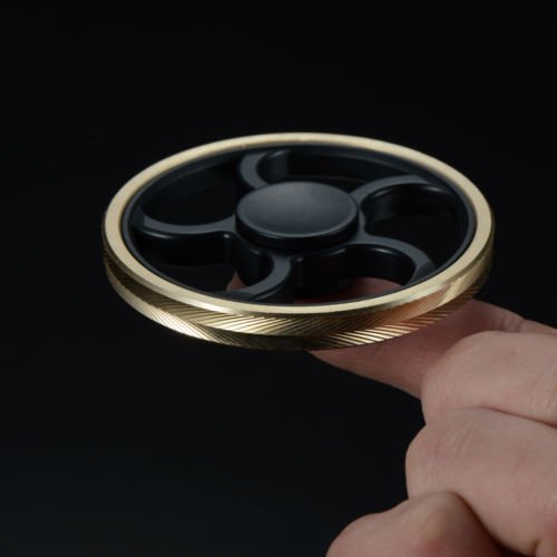 Metal Fidget Spinner Hand Finger Focus Ultimate Spin Aluminum EDC Bearing Toys (golden)