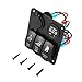 Produktbild WEIWEITOE-DE 3 Gang Waterproof RV Car Marine Boat Circuit LED Switch Panel 5PIN + Voltmeter Vehicle Lights Replacement
