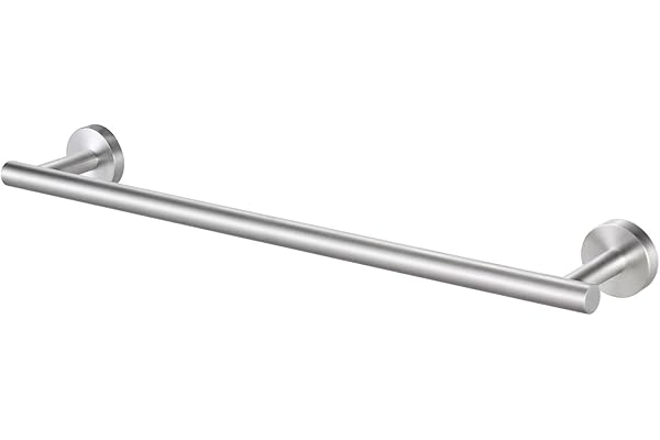 KES Porte-Serviettes Salle de Bain Barre Porte Serviette Acier INOX SUS304 Murale 50 CM Brossé, A2000S50B-2