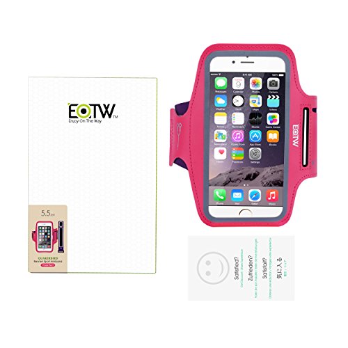 EOTW Brazalete deportivo iphone 6 plus de Neopreno Antideslizante con un bolsillo para tarjetas  llaves  dinero y auriculares  Brazalete movil Ajustable   Prueba de Sudor perfecto para Running F  tbol Pesca Gimnasio Bicicleta Waveboard  Fuchsia 5 5 pulgadas 