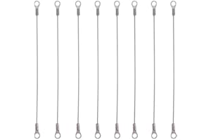 Bemvp 8pcs Stainless Steel Wire Rope Lanyard Cable Tether Safety Braided Strap Rope