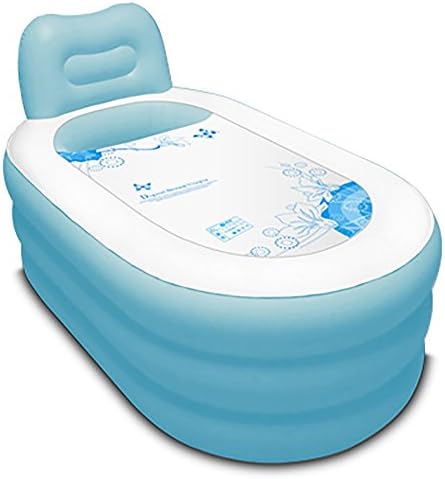 Inflatable bathtube Adult Folding Bathtub Children Bathtub (145cm*80cm*70cm) (Color : Blue)