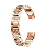 Die besten Geschenke von Valentine !!! Beisoug Uhrenarmbänder für Fitbit Charge 3 Armband Edelstahl Diamant Ersatz