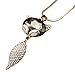 Produktbild Wicemoon Halskette mit Fuchs-Anhänger für Damen, Schlichtes Modeschmuck, Strasssteine, Lange Halskette für Mädchen Gold-Gray