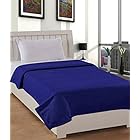 Warmland Polar Fleece Solid Polyester Single Blanket - Blue