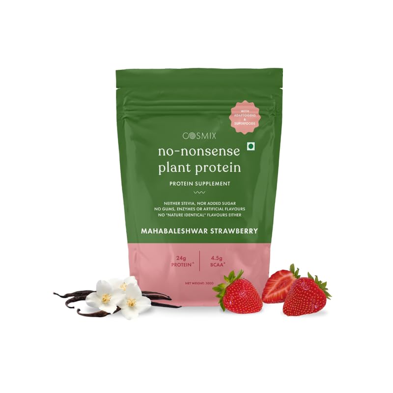 Cosmix No Nonsense Plant Protein | Organic Pea & Rice Isolate | Vegan | 24g Protein/Serving | Easy To Digest | All Essential 