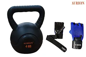Aurion KB-G4 Kettlebell, 4Kg (Black)