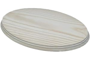 GRECA Peanas ovaladas madera. En madera de pino crudo. Bordes torneados. Ideal para pintar. Manualidades y decoración (Ovalada 38)