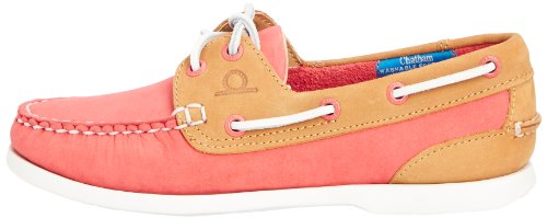 Chatham Pippa Women's Boat Shoes - Pink (Coral/Tan), 5 UK, 38 EU