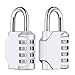 Price comparison product image Combination Padlock, [2 Pack][Update Version]Diyife 4 Digit Combination Lock, Padlock for School Gym Locker, Filing Cabinets, Toolbox, Employee Locker, Fence, Hasp, Outdoor Storage, Parking Lock, etc.(Silver)