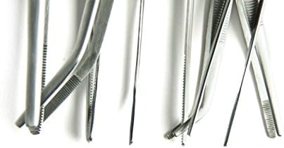 RepTech low cost stainless steel tweezer, (Angled, 30 cm)