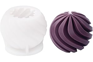 WYAHYQ Stampi per Candele in Silicone Kit Candele fai da te,Cera per Candele,Stampo per candele a sfera geometrica