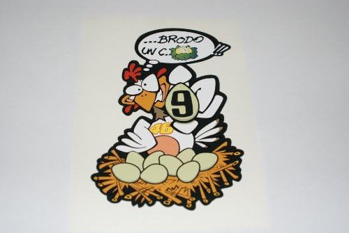 Rapro Graphics Valentino Rossi Chicken 9 Titles Decal/Sticker