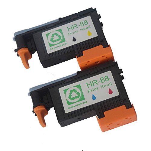 OYAT® 2 Pack Druckkopf für HP 88 C9381 A schwarz und gelb C9382 A Magenta und Cyan kompatibel für HP Officejet Pro Drucker