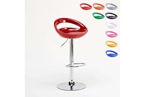 Produce Shop Sgabello da bar cucina alto penisola girevole regolabile poggiapiedi Hollywood - Rosso
